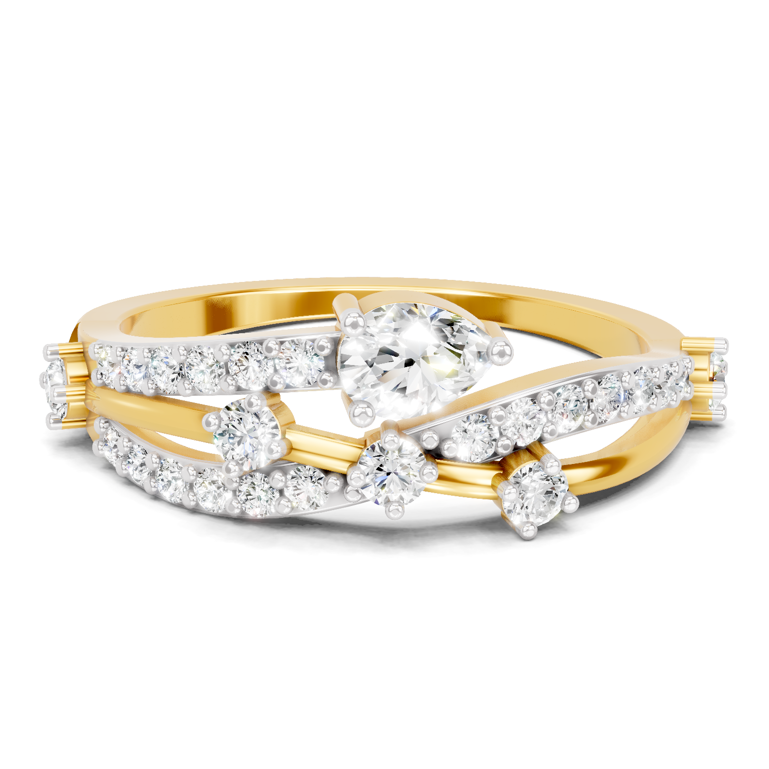 0.59 Carat Solitaire Lab Grown Diamond Ring In 14K Gold