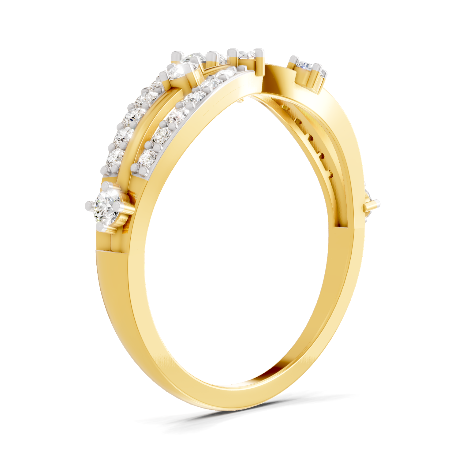 0.59 Carat Solitaire Lab Grown Diamond Ring In 14K Gold