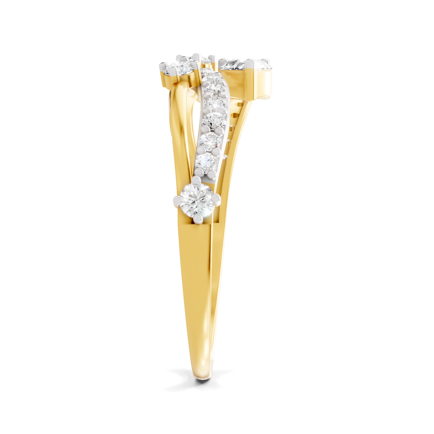 0.59 Carat Solitaire Lab Grown Diamond Ring In 14K Gold