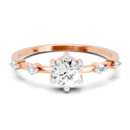 0.45 Carat Solitaire Lab Grown Diamond Ring In 14K Gold