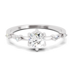 0.45 Carat Solitaire Lab Grown Diamond Ring In 14K Gold