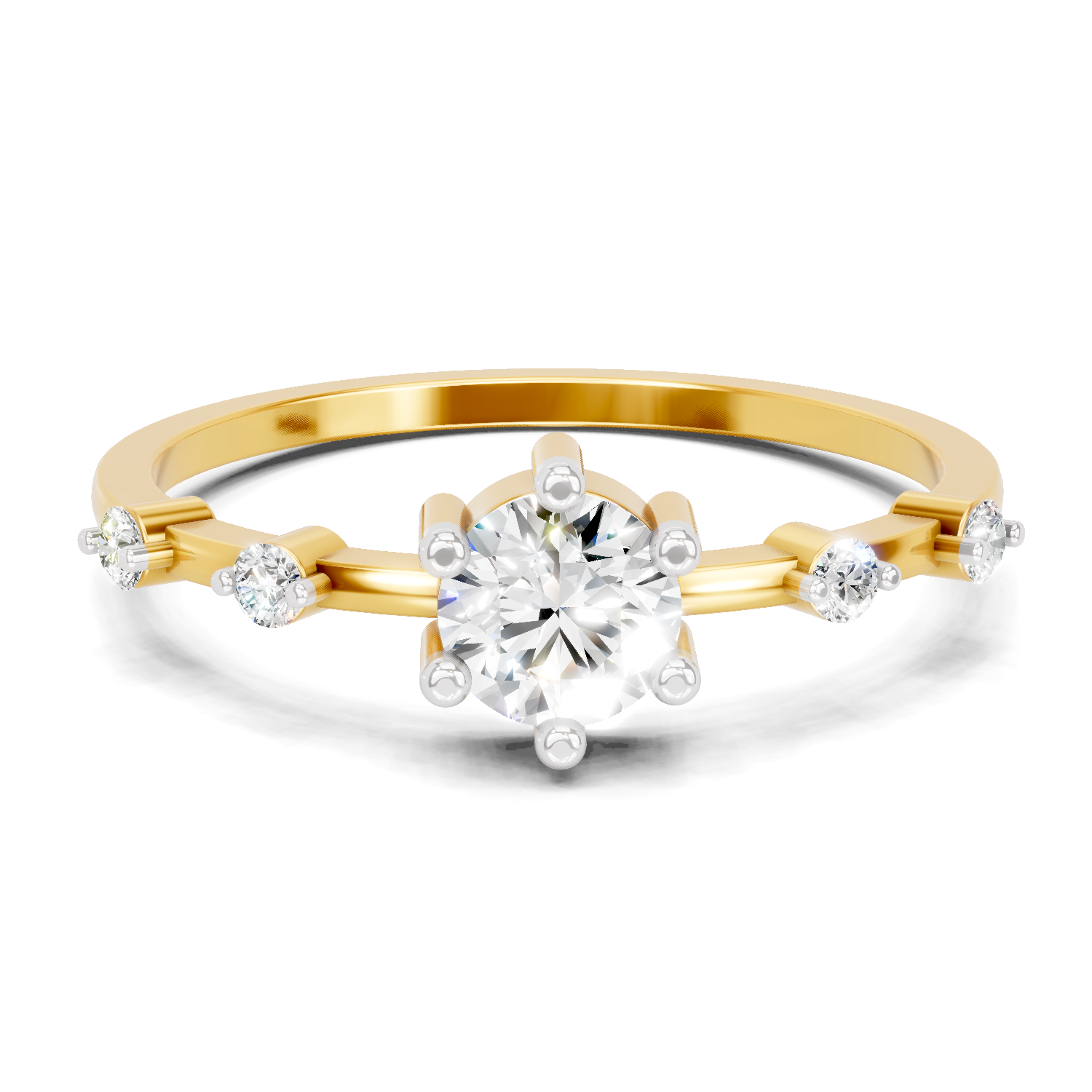 0.45 Carat Solitaire Lab Grown Diamond Ring In 14K Gold