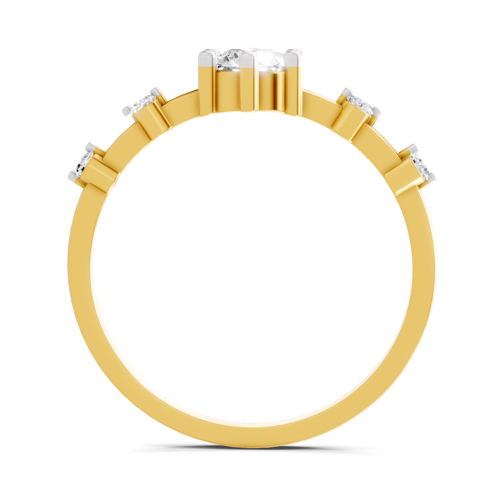 0.45 Carat Solitaire Lab Grown Diamond Ring In 14K Gold