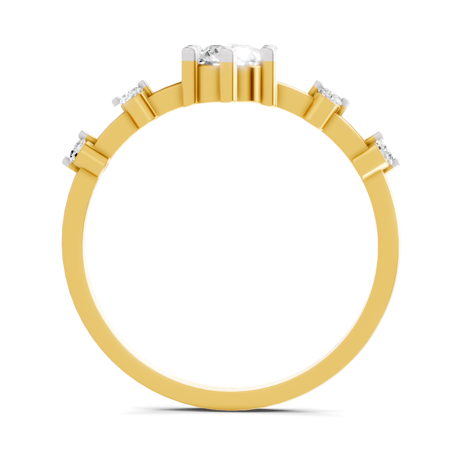 0.45 Carat Solitaire Lab Grown Diamond Ring In 14K Gold
