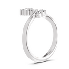 Sparkles Lab Grown Diamond 0.18 Floral Cluster Head Ring| 14K White Gold