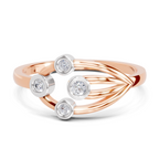 Sparkles Lab Grown Diamond 0.12 Gilded Willow Ring| 14K Rose Gold