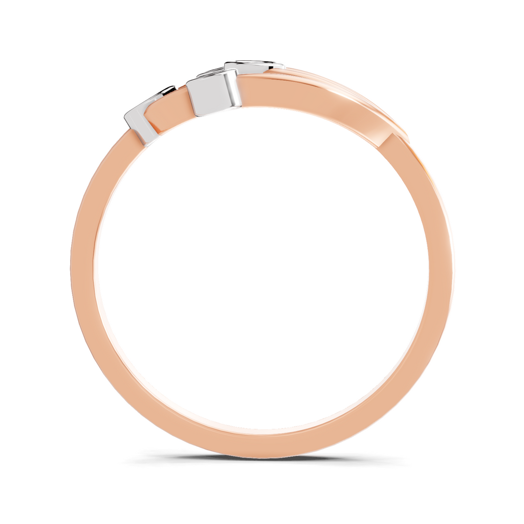 Sparkles Lab Grown Diamond 0.12 Gilded Willow Ring| 14K Rose Gold