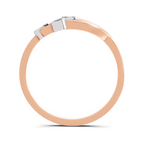 Sparkles Lab Grown Diamond 0.12 Gilded Willow Ring| 14K Rose Gold