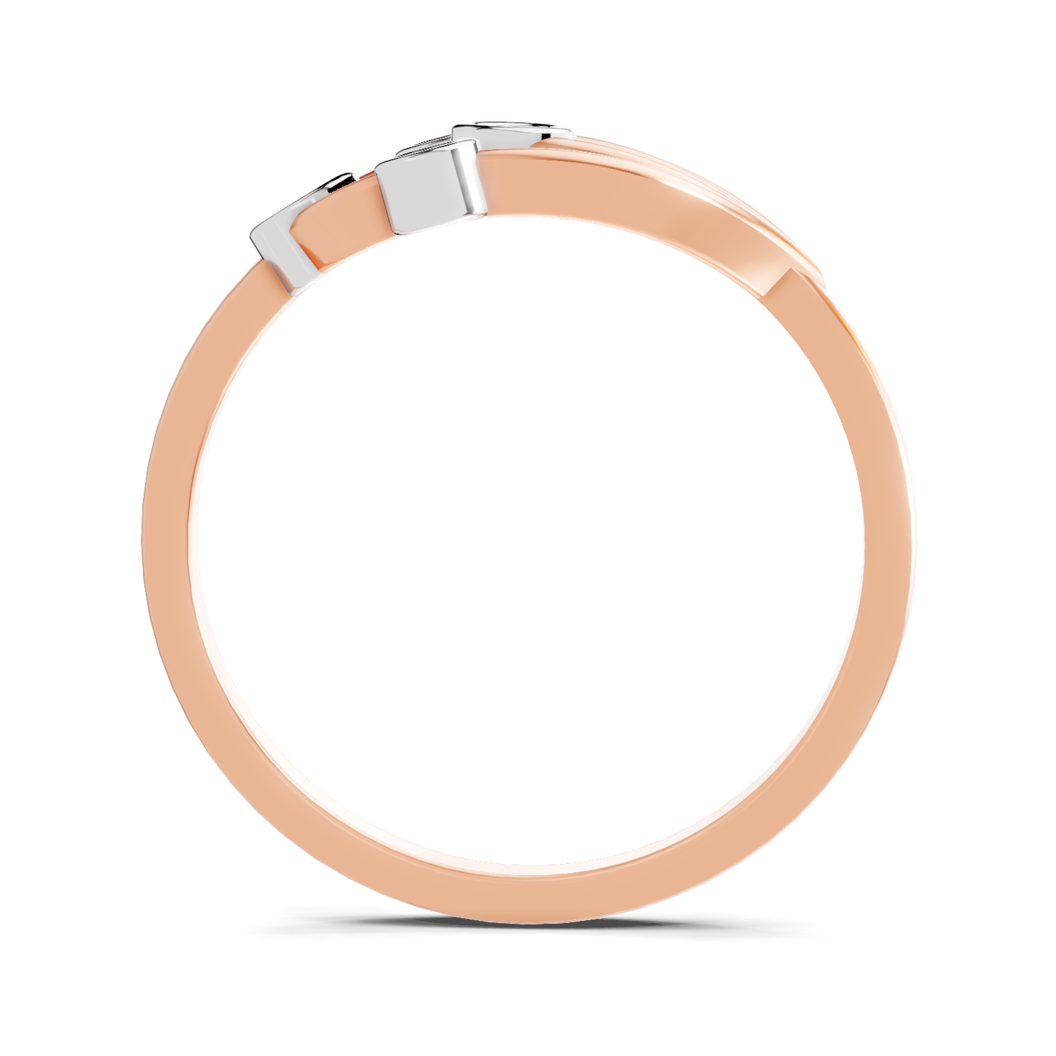 Sparkles Lab Grown Diamond 0.12 Gilded Willow Ring| 14K Rose Gold