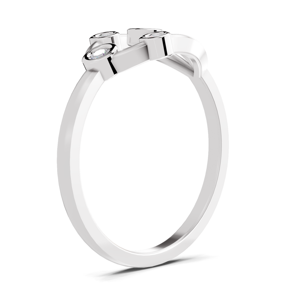 Sparkles Lab Grown Diamond 0.12 Gilded Willow Ring| 14K White Gold