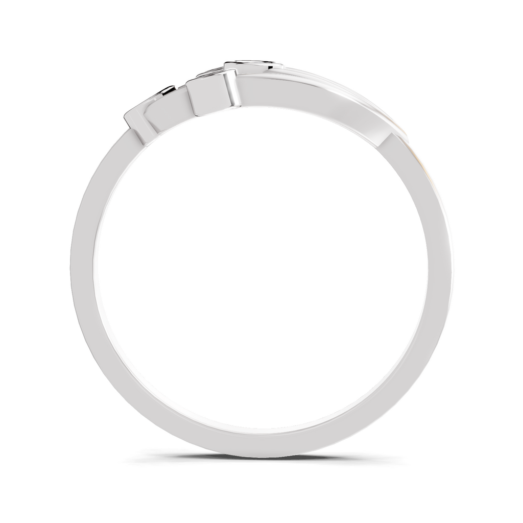 Sparkles Lab Grown Diamond 0.12 Gilded Willow Ring| 14K White Gold