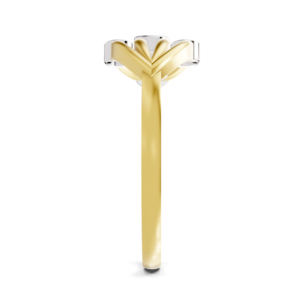 Sparkles Lab Grown Diamond 0.12 Gilded Willow Ring| 14K Yellow Gold