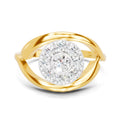 0.72 Carat  | 925 Sterling Silver Gold Plated Evil Eye Ring