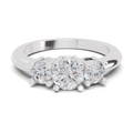 Lab Grown Diamond 0.95 Carat Trinity Gleam Promise Engagement Ring | 14K White Gold