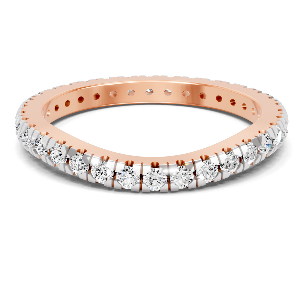 Sparkles Lab Grown Diamond 0.04 Celestia Band Ring| 14K Rose Gold