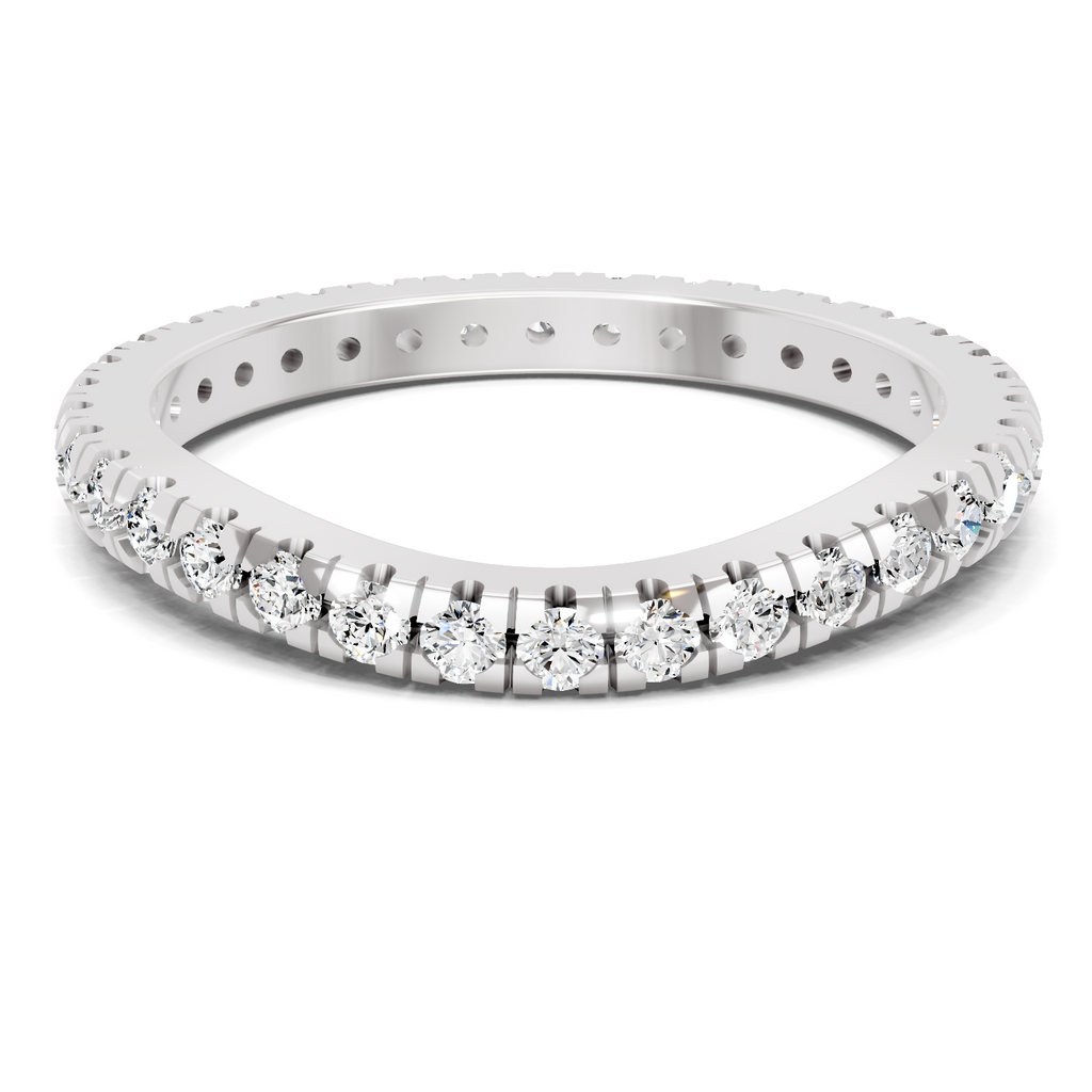 Sparkles Lab Grown Diamond 0.04 Celestia Band Ring| 14K White Gold