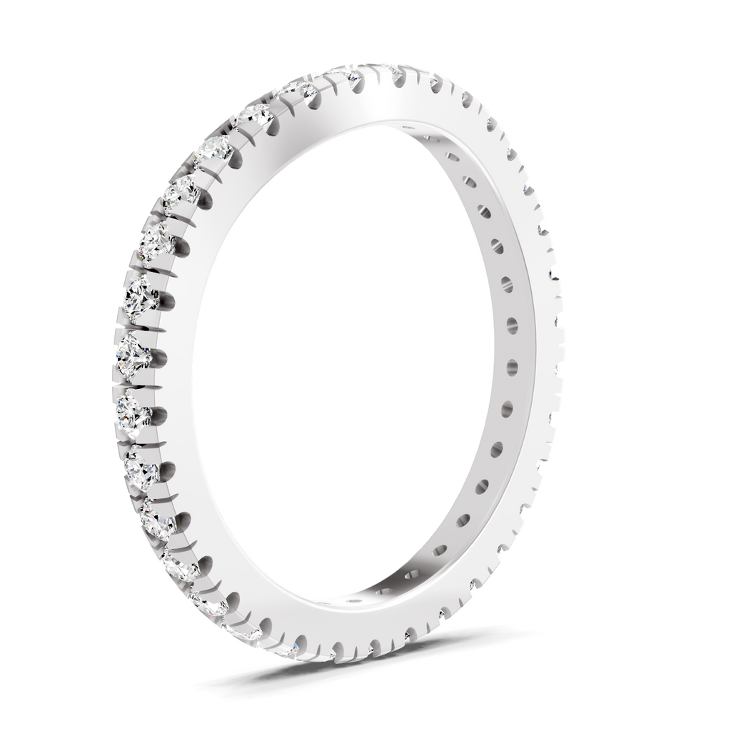 Sparkles Lab Grown Diamond 0.04 Celestia Band Ring| 14K White Gold