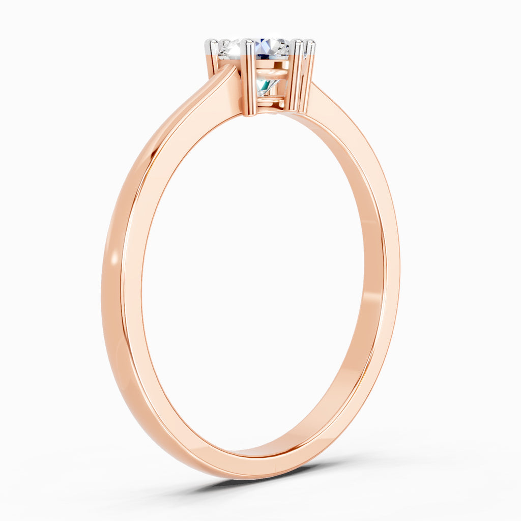 0.5 Ct Round Solitaire Ring | 14K Yellow Gold