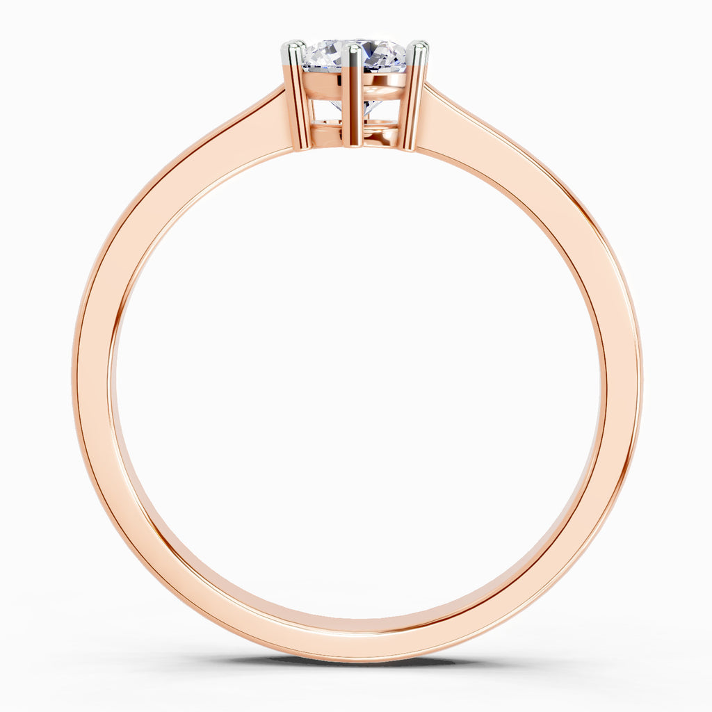 0.5 Ct Round Solitaire Ring | 14K Yellow Gold