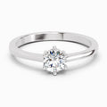 0.5 Ct Round Solitaire Ring | 14K White Gold