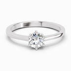 0.5 Ct Round Solitaire Ring | 14K White Gold