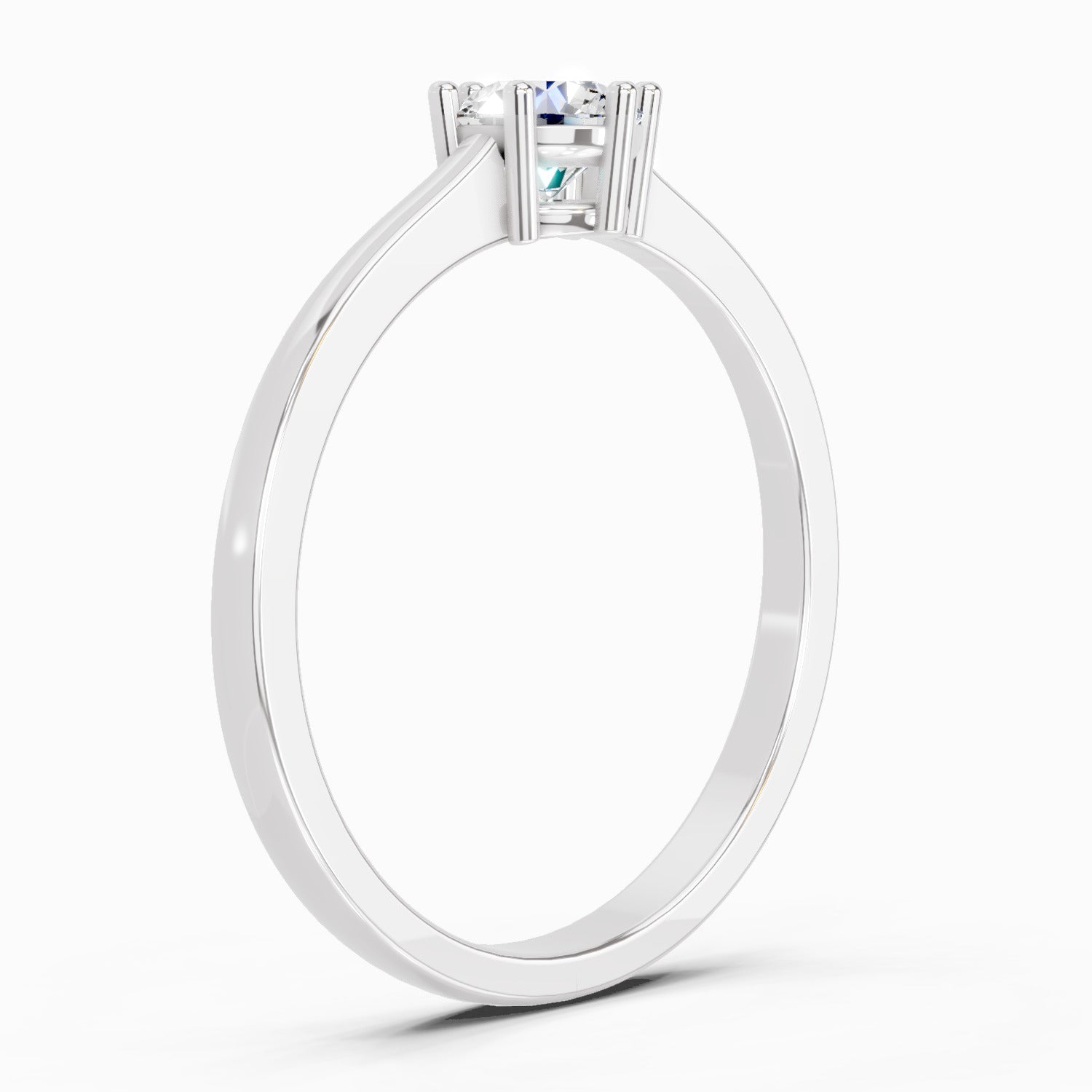 0.5 Ct Round Solitaire Ring | 14K Yellow Gold