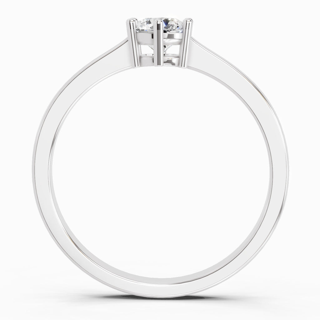 0.5 Ct Round Solitaire Ring | 14K Yellow Gold