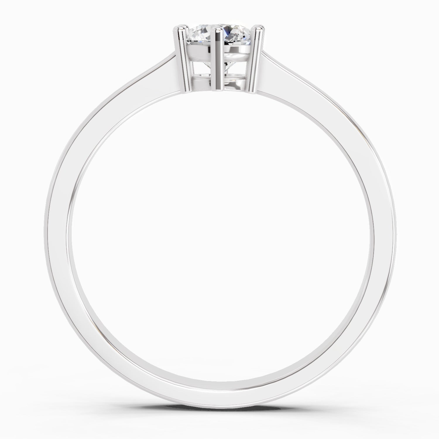 0.5 Ct Round Solitaire Ring | 14K Yellow Gold