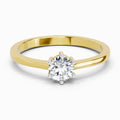 0.5 Ct Round Solitaire Ring | 14K Yellow Gold