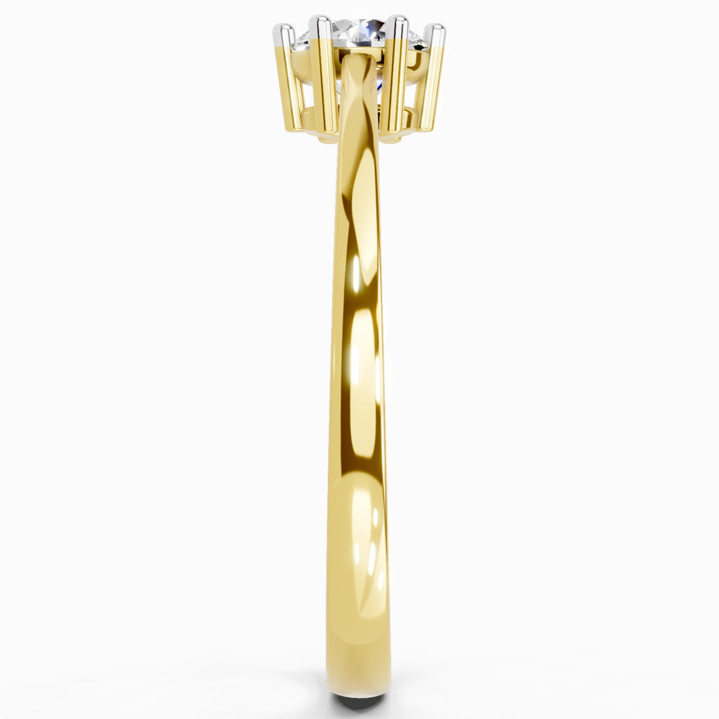 0.5 Ct Round Solitaire Ring | 14K Yellow Gold