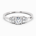Sparkles Lab Grown Diamond 0.38 Carat Round Shape Cluster Ring| 14K White Gold