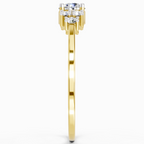 Sparkles Lab Grown Diamond 0.38 Carat Round Shape Cluster Ring| 14K Yellow Gold