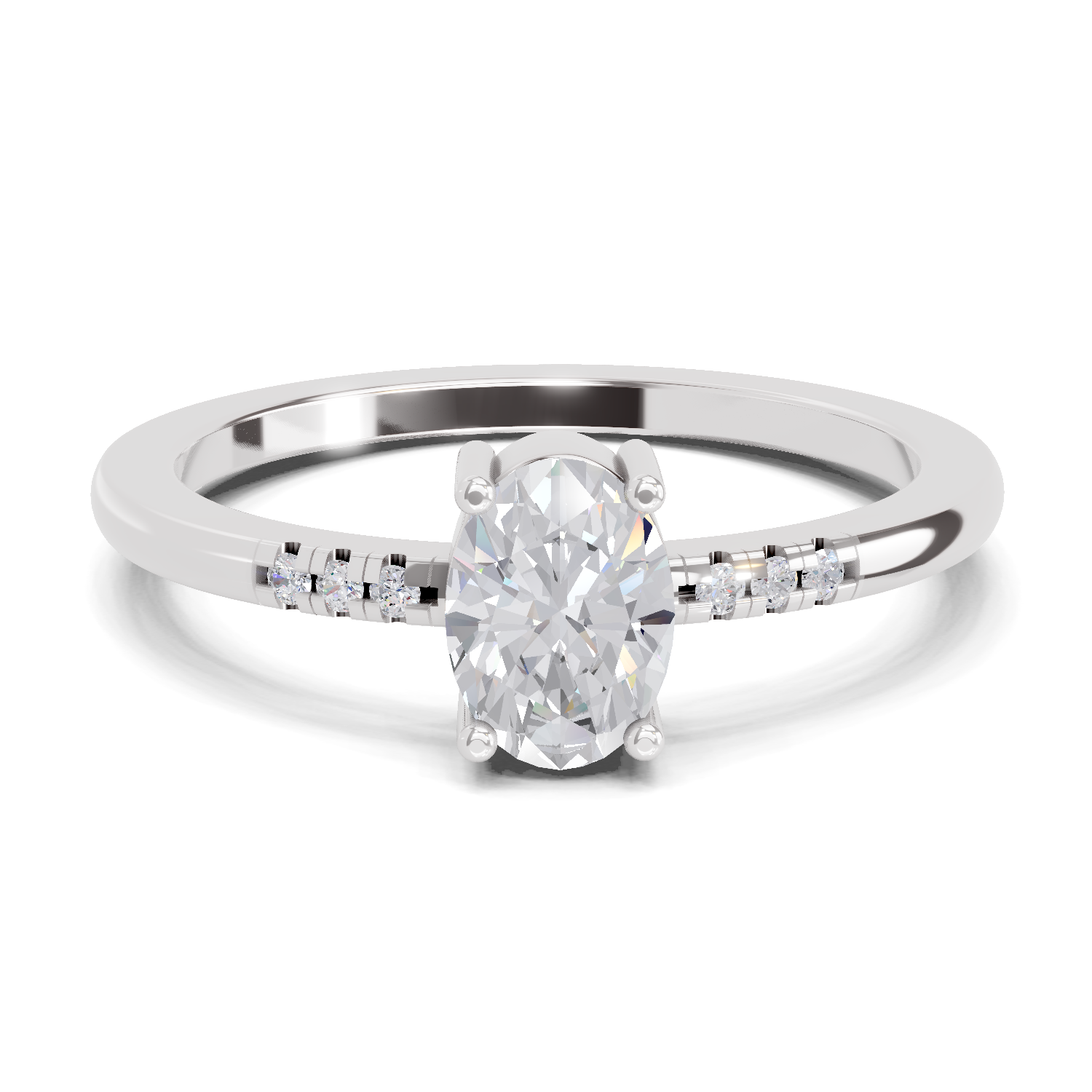 Lab Grown Diamond 1.03 Carat Lumora Promise Engagement Ring | 14K White Gold