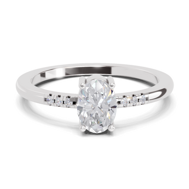Lab Grown Diamond 1.03 Carat Lumora Promise Engagement Ring | 14K White Gold