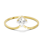 0.18 Carat Diamond Engagement Ring | 14K Yellow Gold