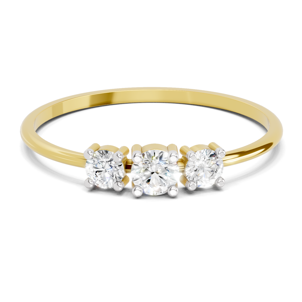 0.24 Carat Solitaire Lab Grown Diamond Ring In 14K Gold