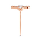 Sparkles Lab Grown Diamond 0.31 Four Petal Ring| 14K Rose Gold