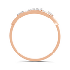 Sparkles Lab Grown Diamond 0.3 Leaf Whisper Ring| 14K Rose Gold