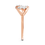 Sparkles Lab Grown Diamond 0.3 Leaf Whisper Ring| 14K Rose Gold