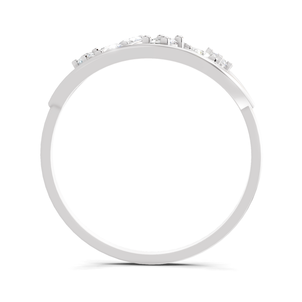 Sparkles Lab Grown Diamond 0.3 Leaf Whisper Ring| 14K White Gold