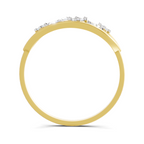 Sparkles Lab Grown Diamond 0.3 Leaf Whisper Ring| 14K Yellow Gold