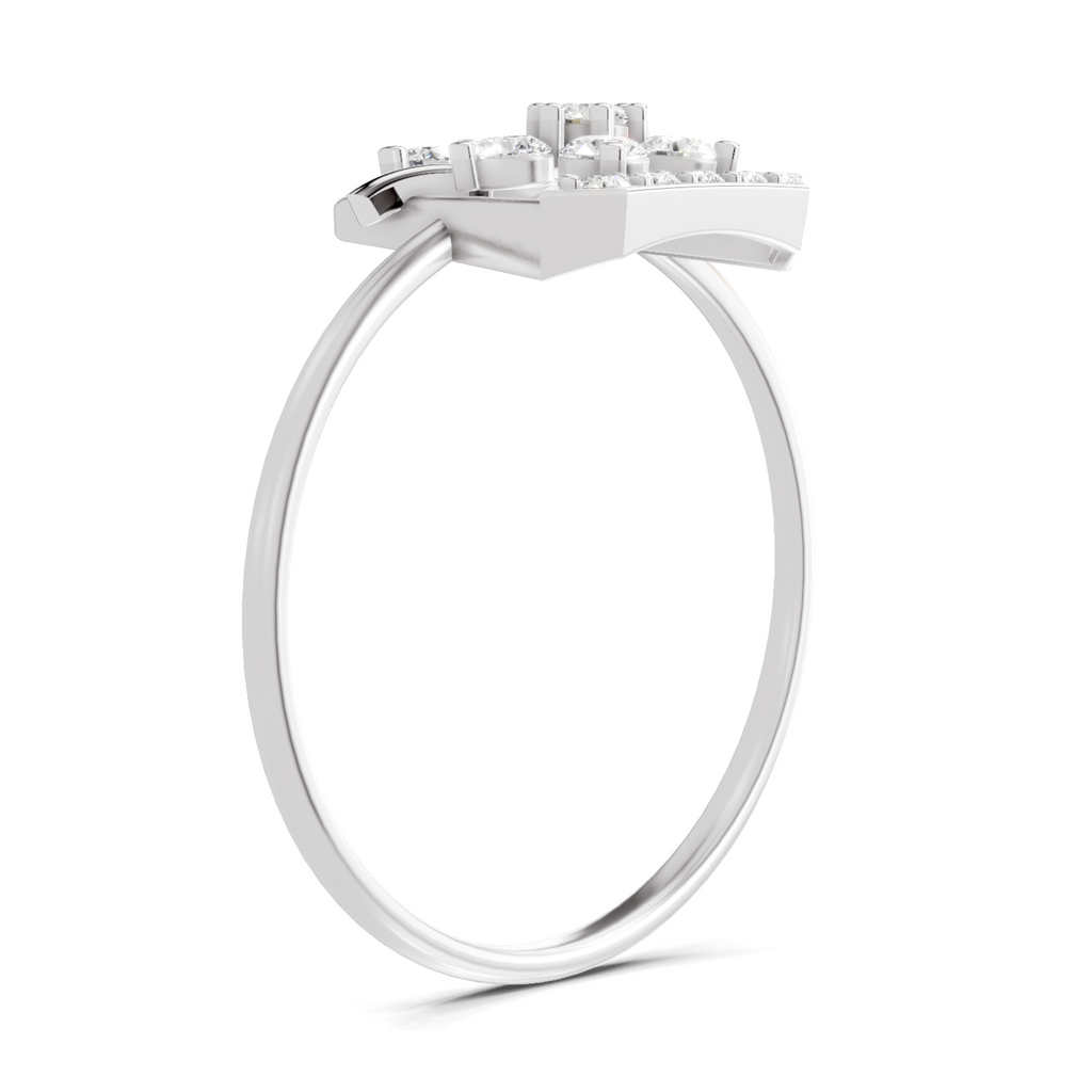 Sparkles Lab Grown Diamond 0.3 Dazzle Bloom Ring| 14K White Gold