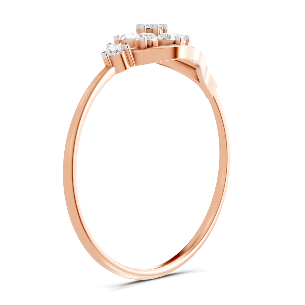 Sparkles Lab Grown Diamond 0.2 Cluster Ring| 14K Rose Gold