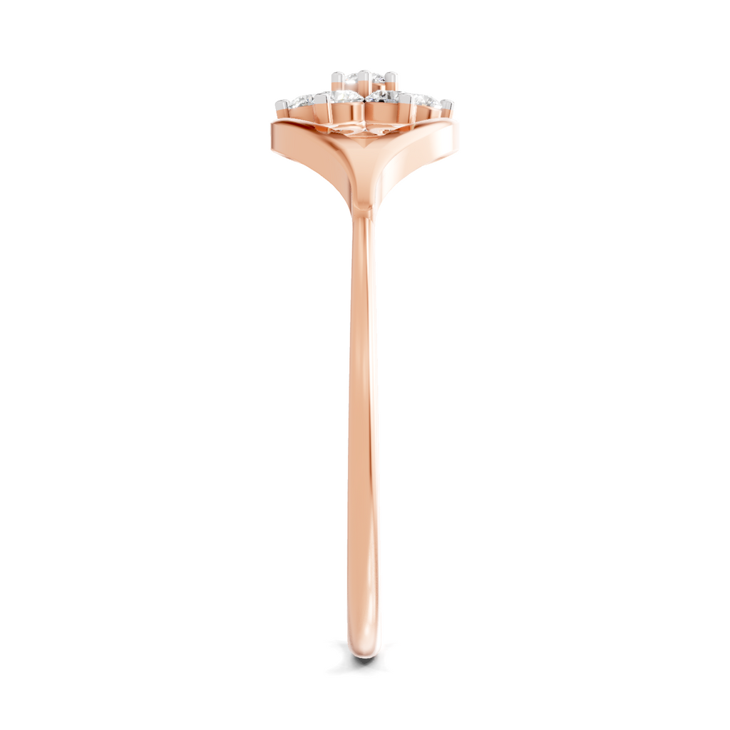 Sparkles Lab Grown Diamond 0.2 Cluster Ring| 14K Rose Gold