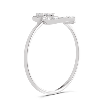 Sparkles Lab Grown Diamond 0.25 Carat Lotus Diamond Ring| 14K White Gold