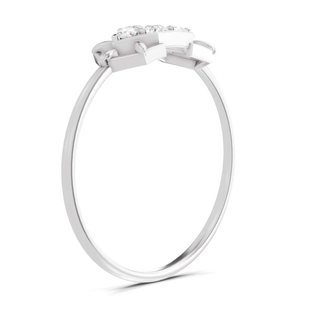 Sparkles Lab Grown Diamond 0.23 Carat Cluster Diamond Ring| 14K White Gold