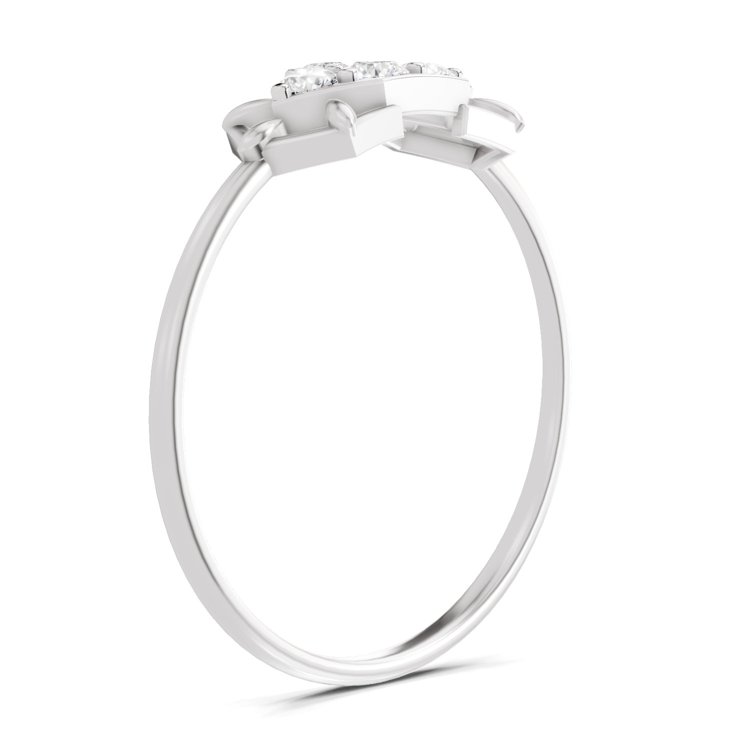 Sparkles Lab Grown Diamond 0.23 Carat Cluster Diamond Ring| 14K White Gold