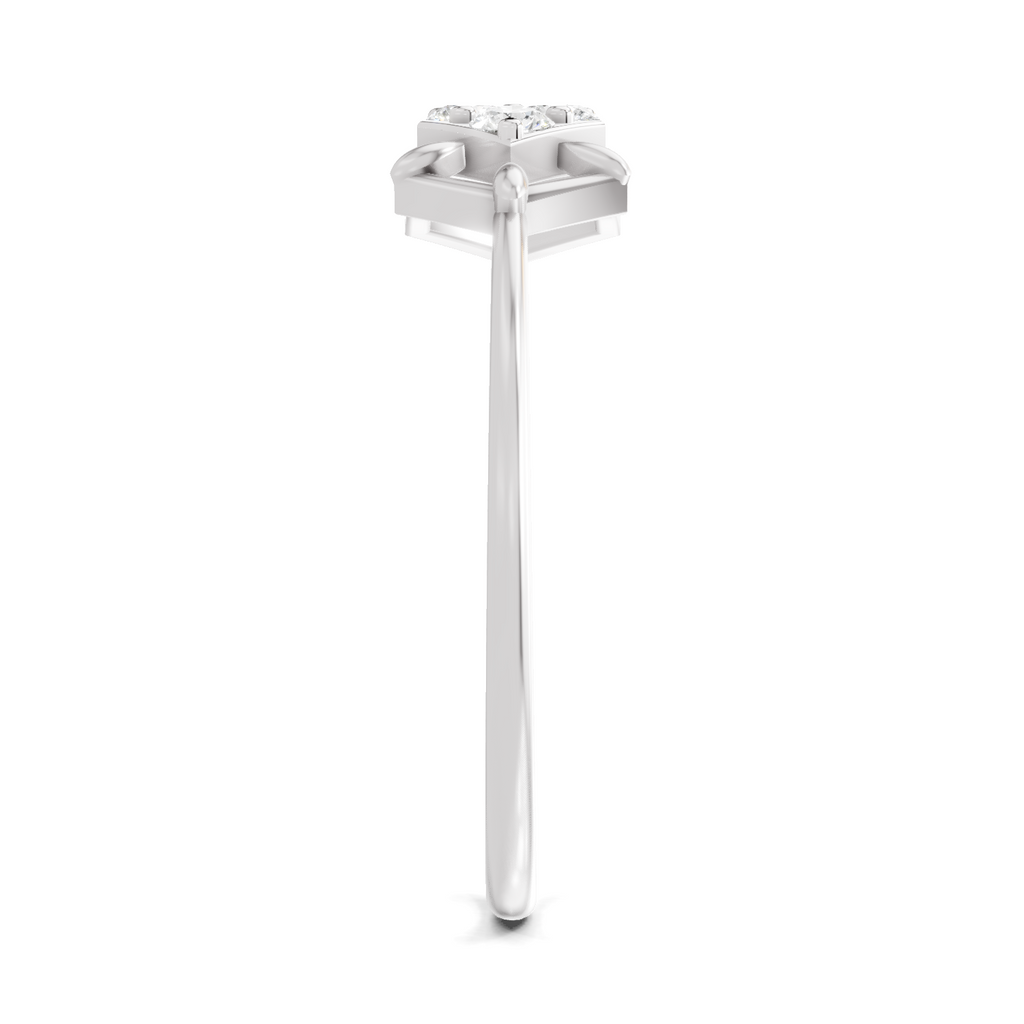 Sparkles Lab Grown Diamond 0.23 Carat Cluster Diamond Ring| 14K White Gold