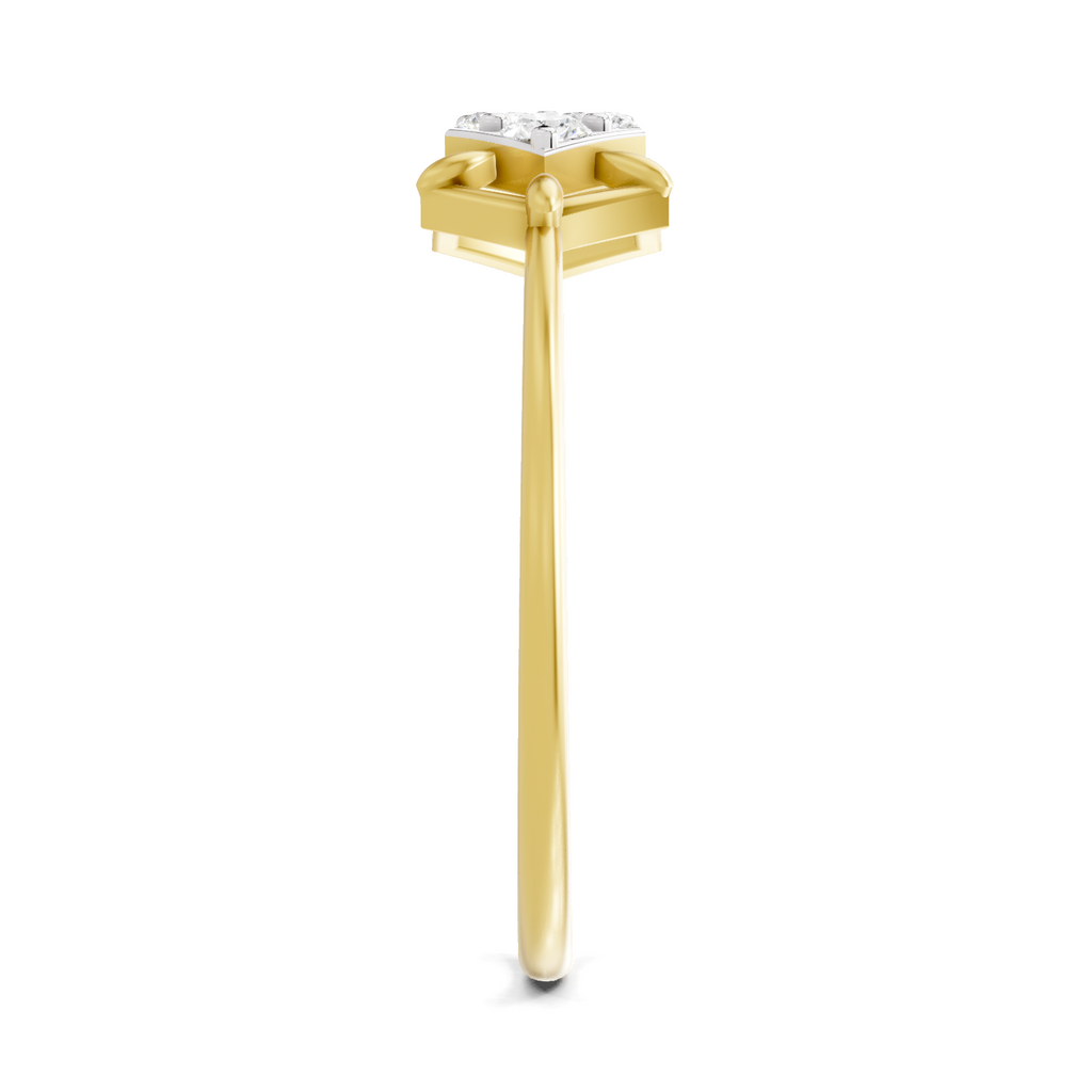 Sparkles Lab Grown Diamond 0.23 Carat Cluster Diamond Ring| 14K Yellow Gold