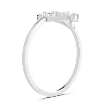 Sparkles Lab Grown Diamond 0.3 Carat Arc Three Stone Diamond Ring| 14K White Gold